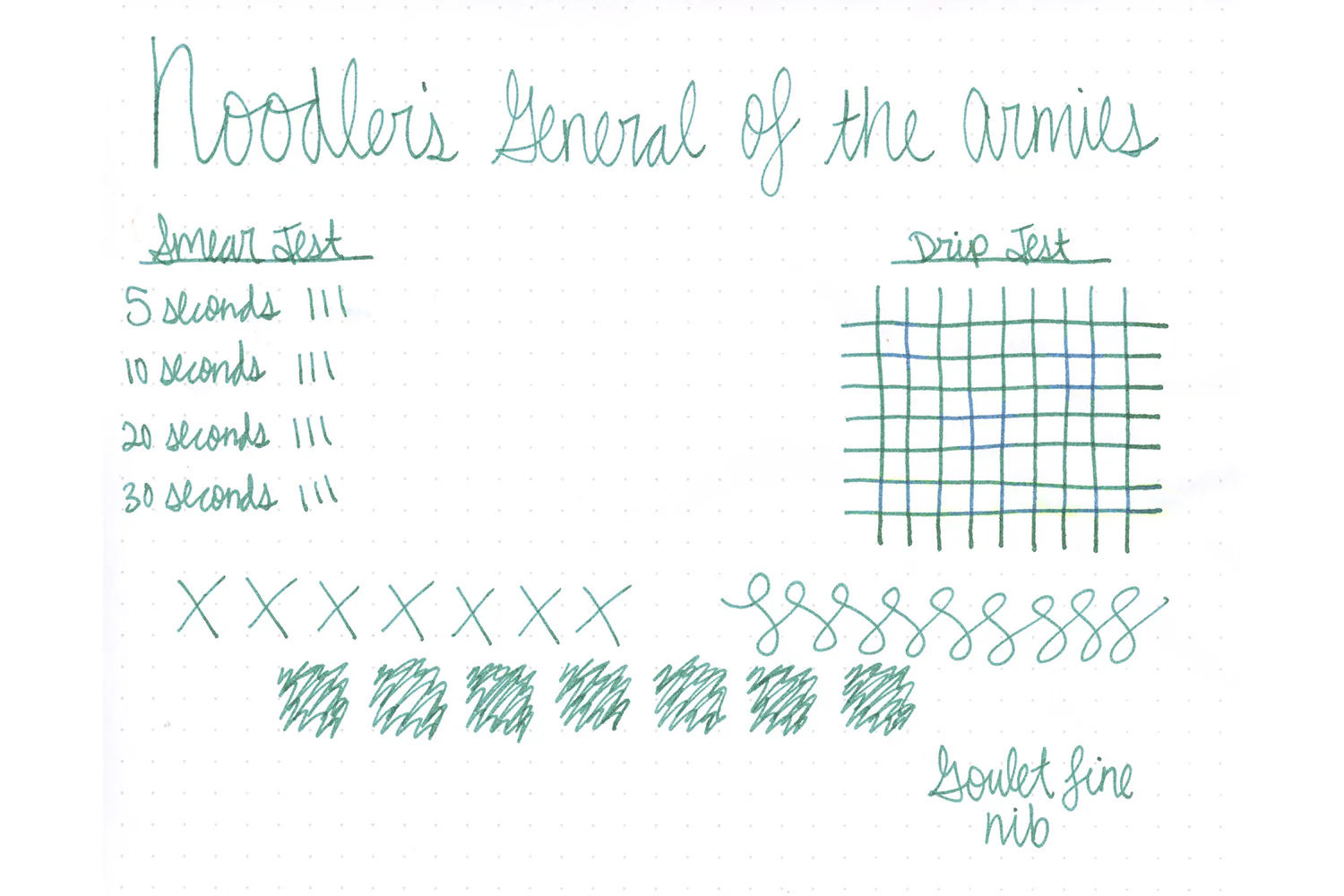 Noodler's General of the Armies - Ink Sample - Image 3