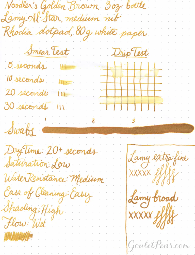 Noodler's Golden Brown - 3oz Bottled Ink - Image 8