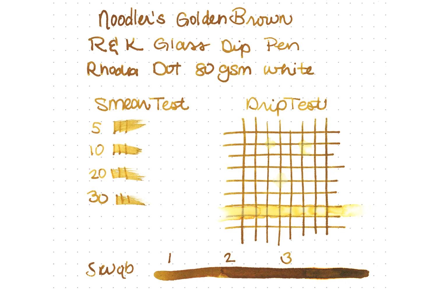 Noodler's Golden Brown - Ink Sample - Image 6