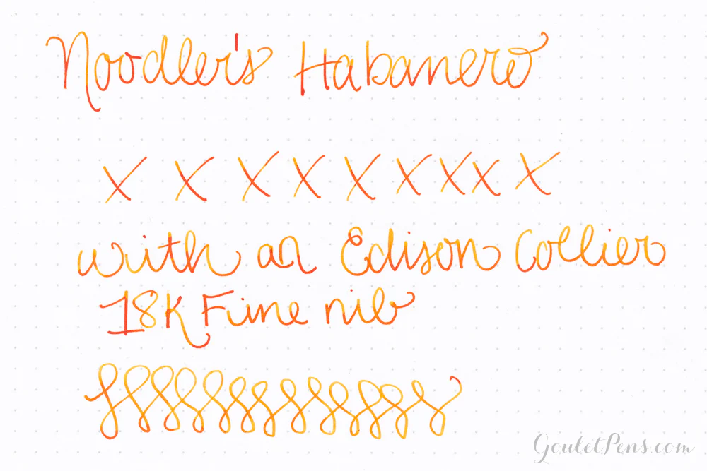 Noodler's Habanero - Ink Sample - Image 11