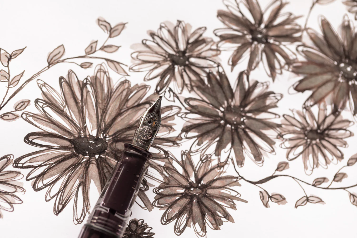 Noodler's Manjiro Nakahama Whaleman's Sepia - 4.5oz Bottled Ink with Free Charlie Pen - Image 5
