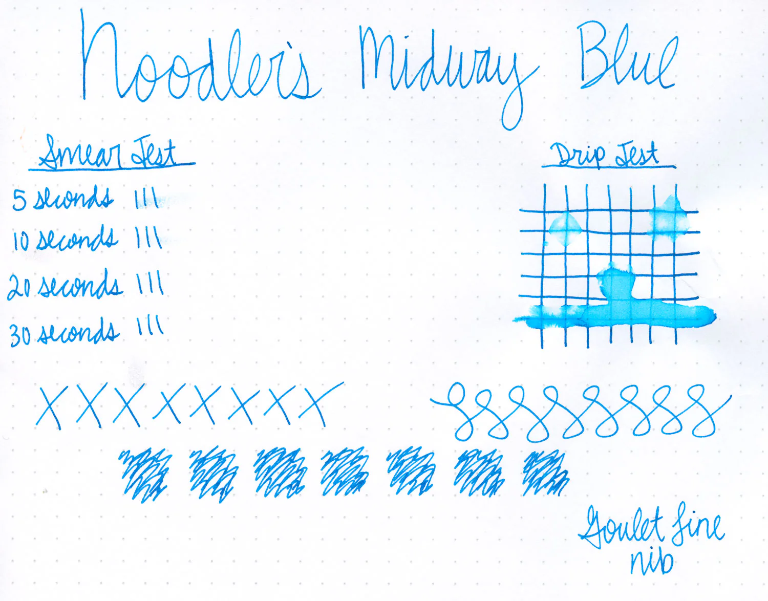 Noodler's Midway Blue - Ink Sample - Image 2