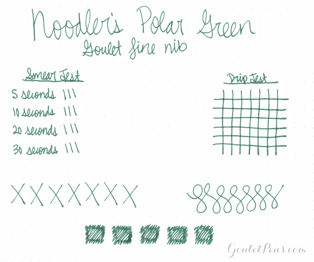 Noodler's Polar Green - 3oz Bottled Ink - Image 2