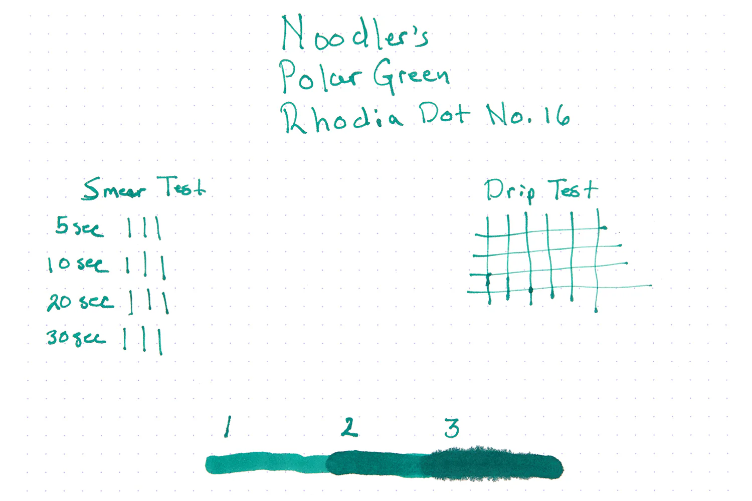 Noodler's Polar Green - Ink Sample - Image 3