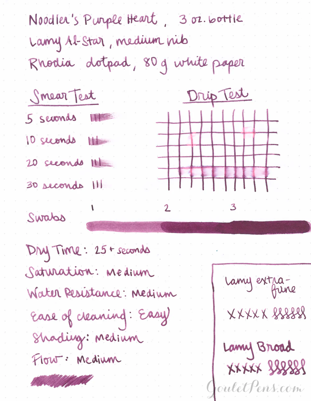 Noodler's Purple Heart - Ink Sample - Image 7