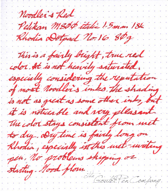 Noodler's Red - Ink Sample - Image 7