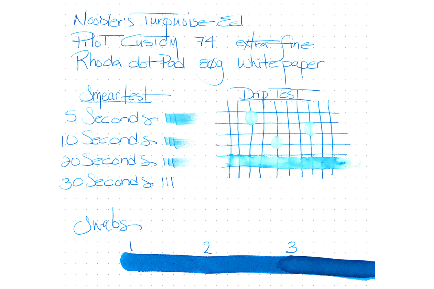 Noodler's Turquoise Eel - Ink Sample - Image 2