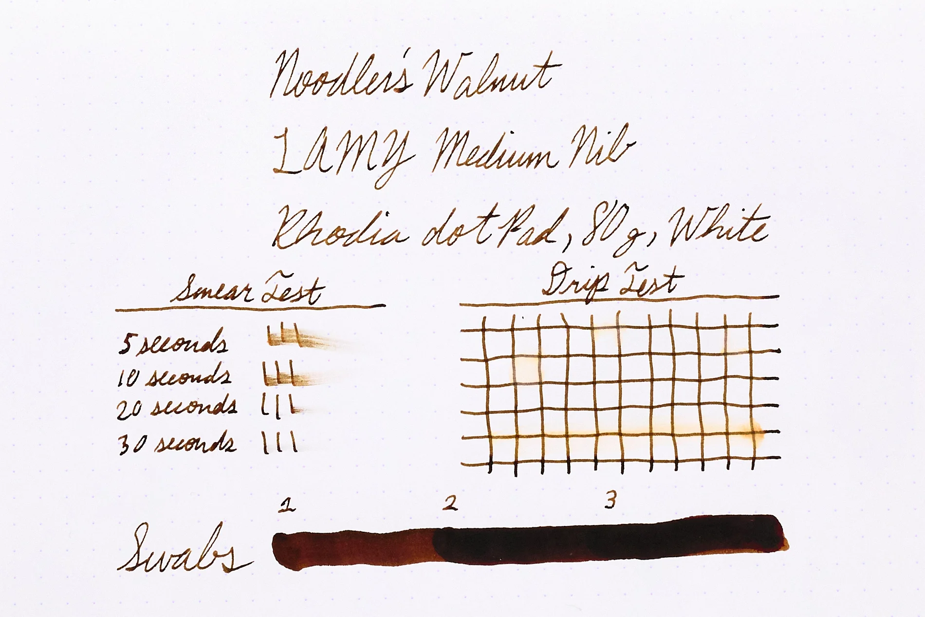 Noodler's Walnut - Ink Sample - Image 6