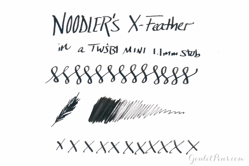 Noodler's X-Feather Black - Ink Sample - Image 4