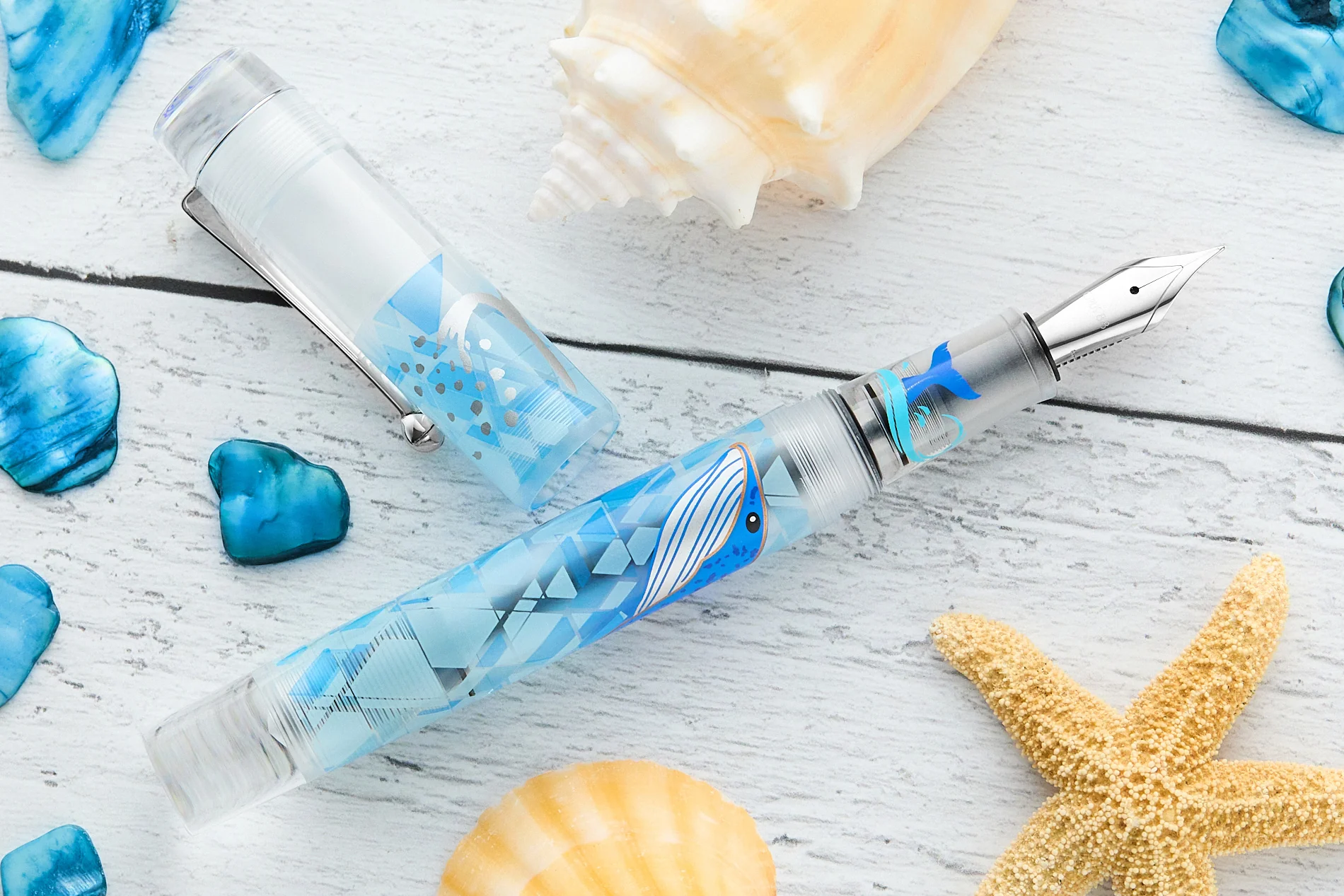Opus 88 Demonstrator Fountain Pen - Blue Whale - Image 4