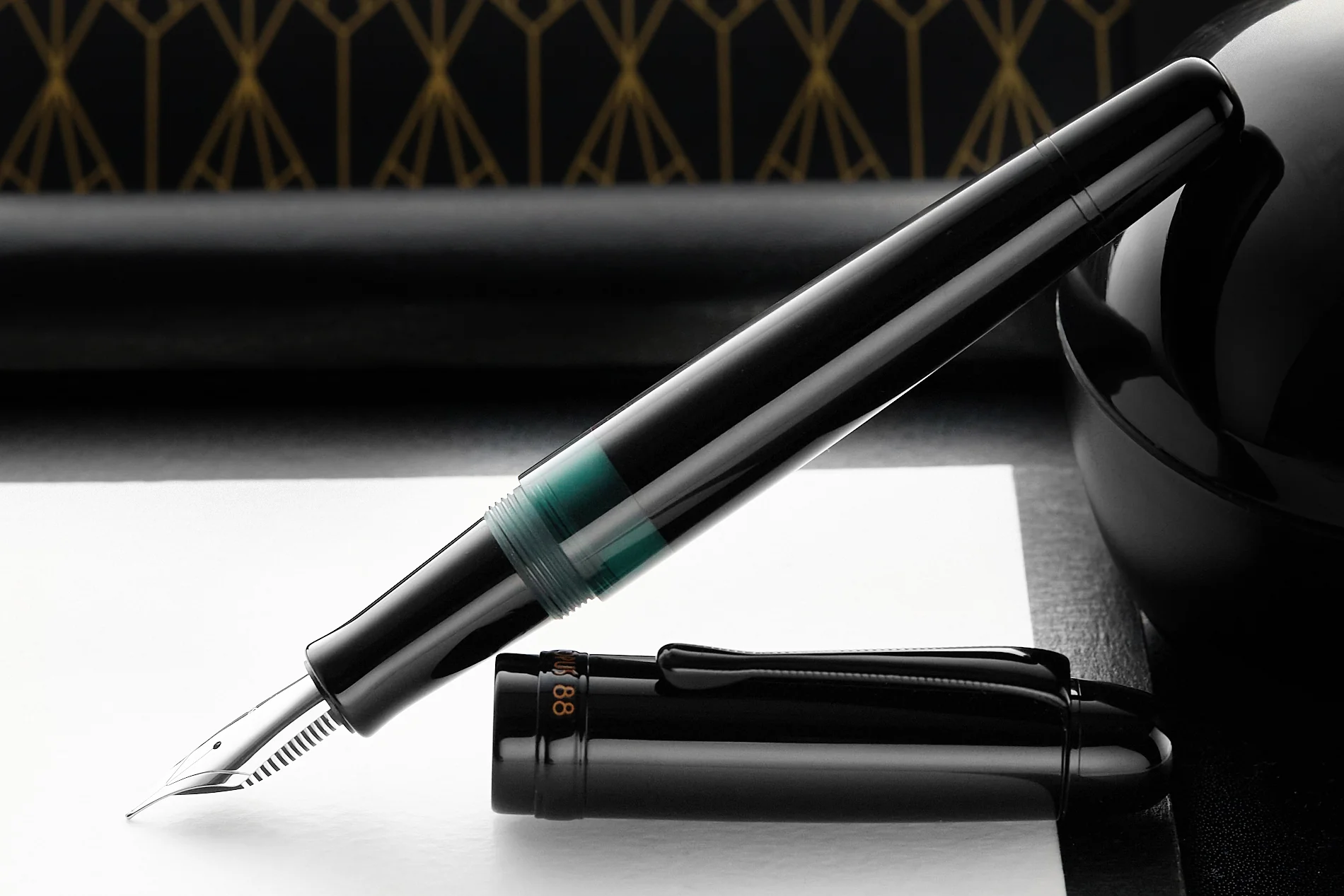 Opus 88 Jazz Fountain Pen - Solid Black - Image 4