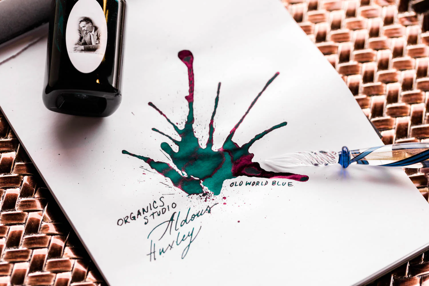 Organics Studio Aldous Huxley Old World Blue - 55ml Bottled Ink - Image 4