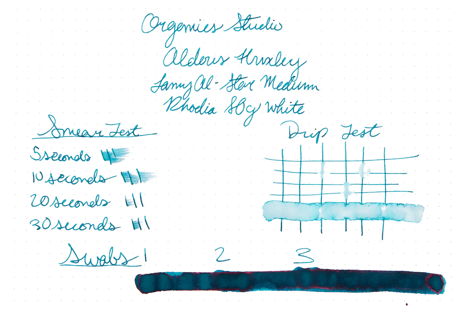 Organics Studio Aldous Huxley Old World Blue - Ink Sample - Image 8