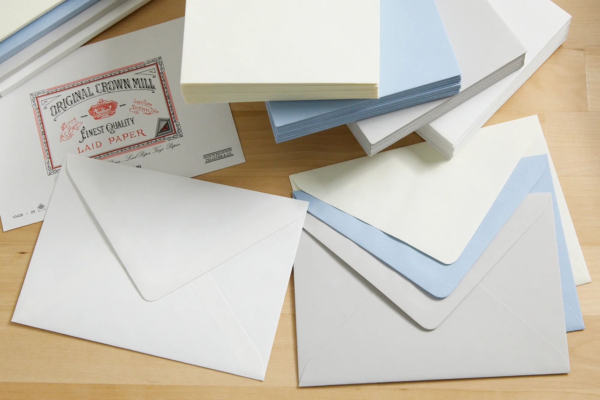Original Crown Mill Classic Laid Small Envelopes - Grey - Image 5
