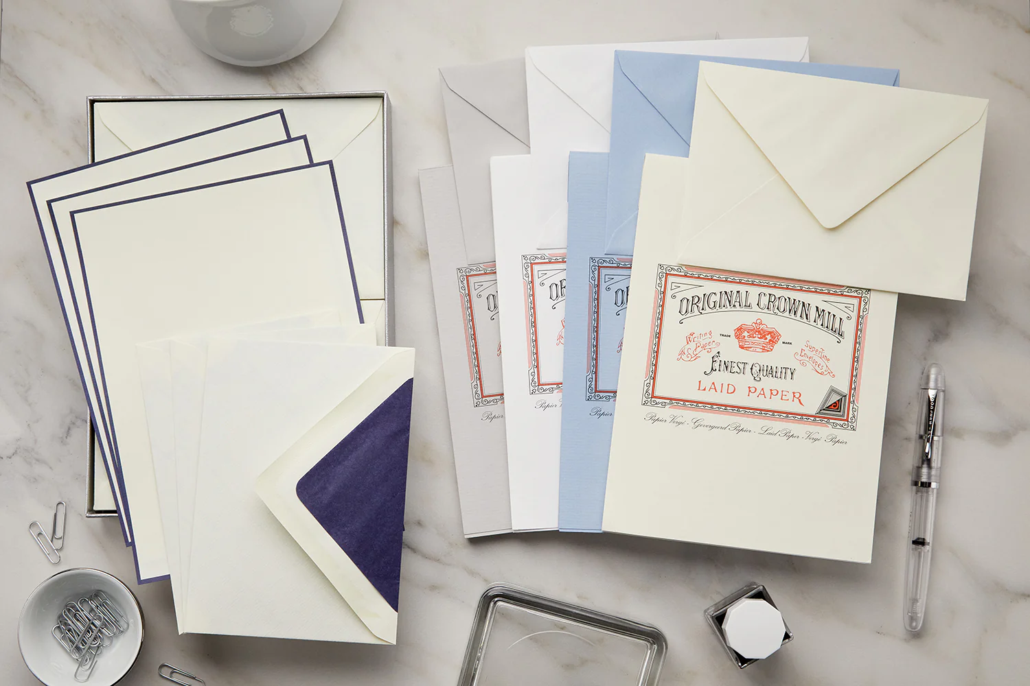 Original Crown Mill Classic Laid Small Envelopes - Grey - Image 8