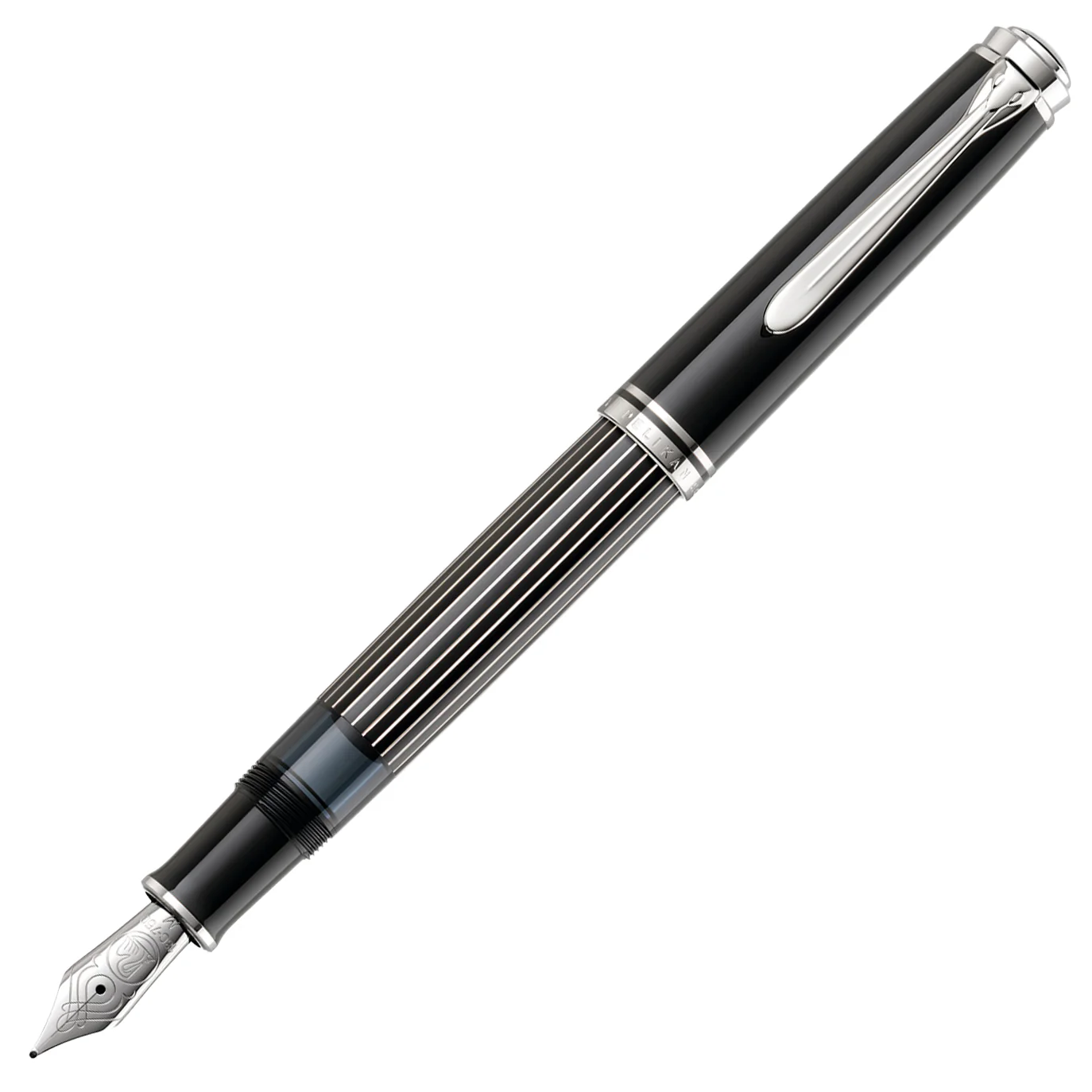 Pelikan M815 Fountain Pen - Metal Striped Black (Special Edition) - Image 8