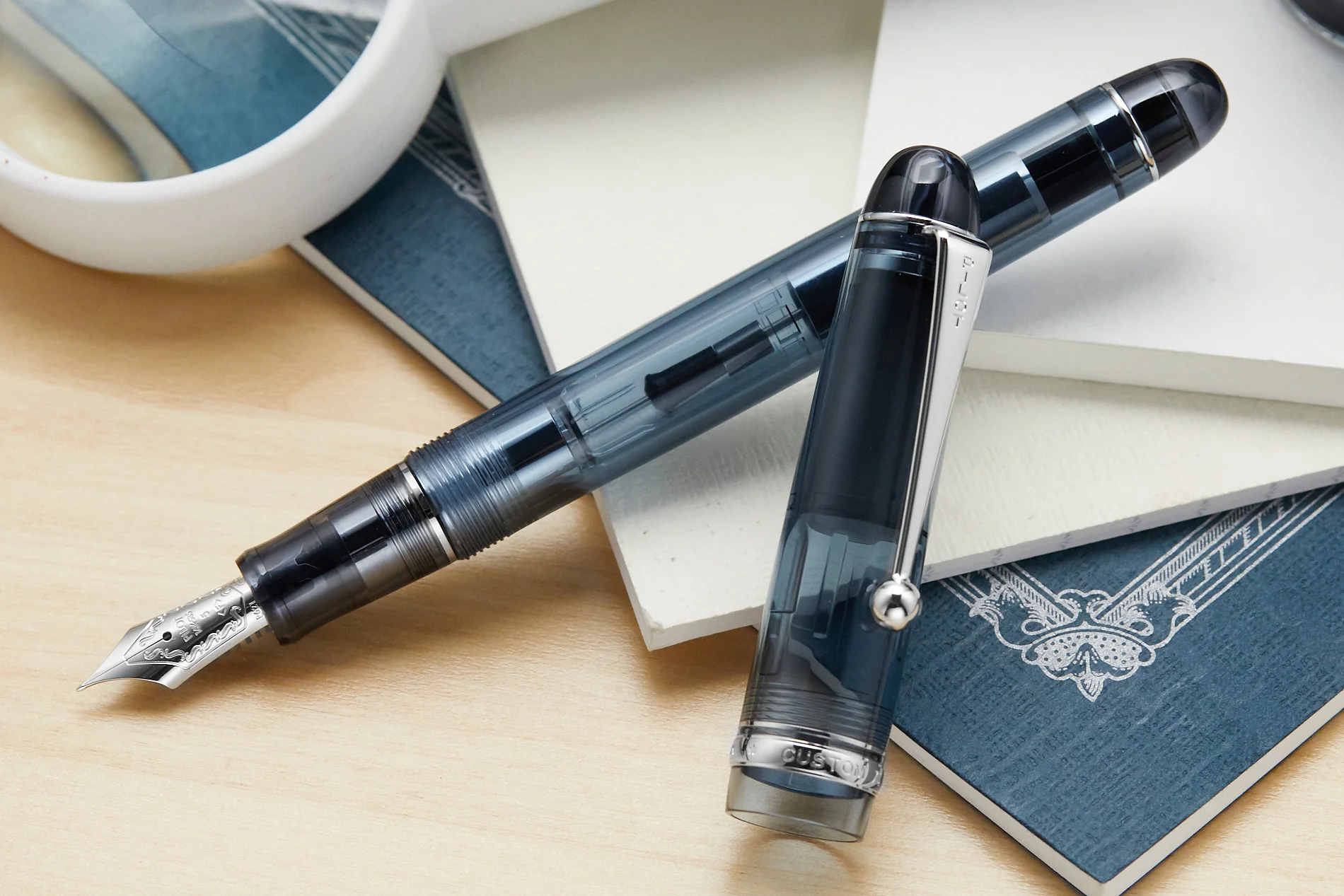 Pilot Custom 74 Fountain Pen - Blue Stone - Image 8