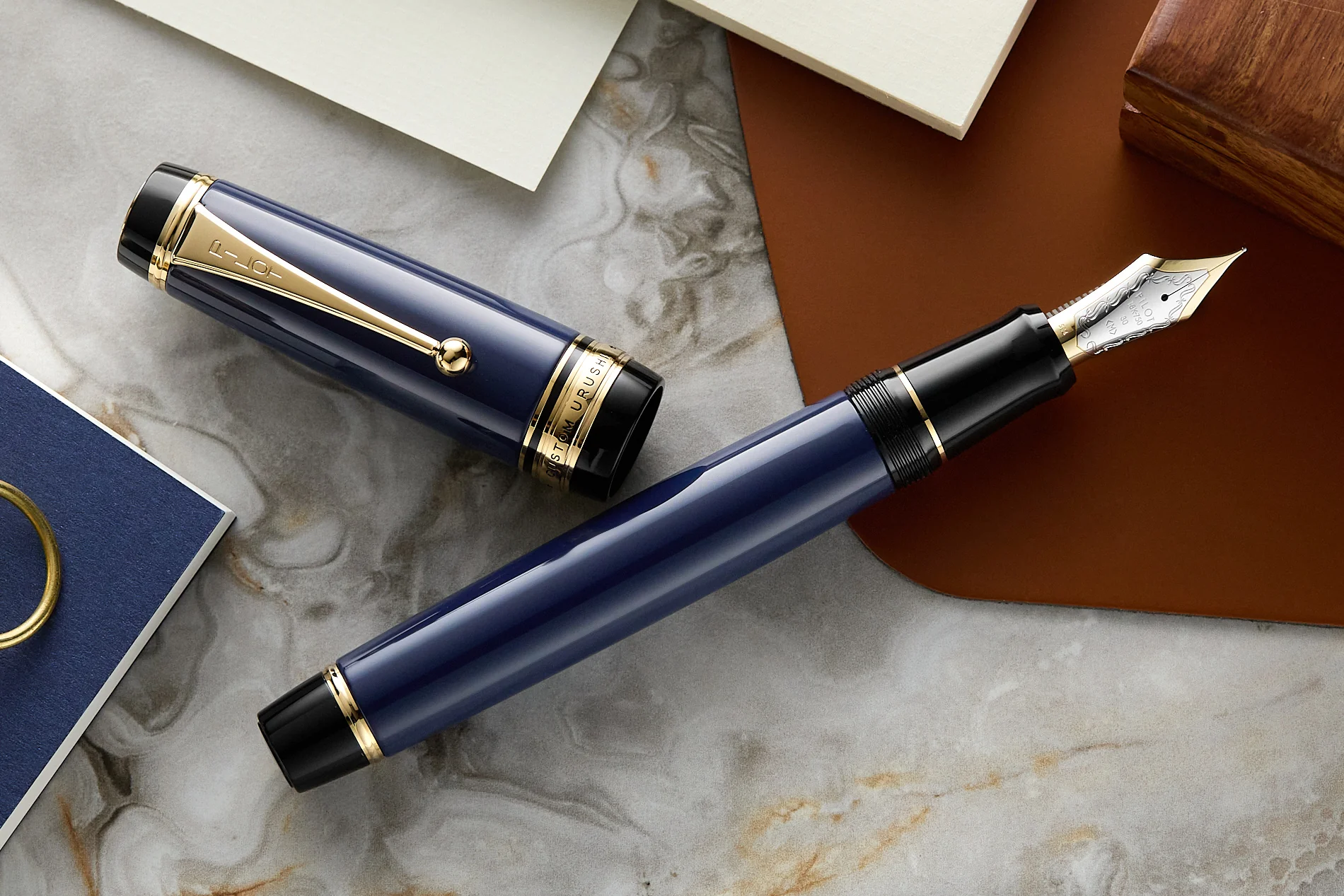 Pilot Custom Urushi Fountain Pen - Prussian Blue - Image 7