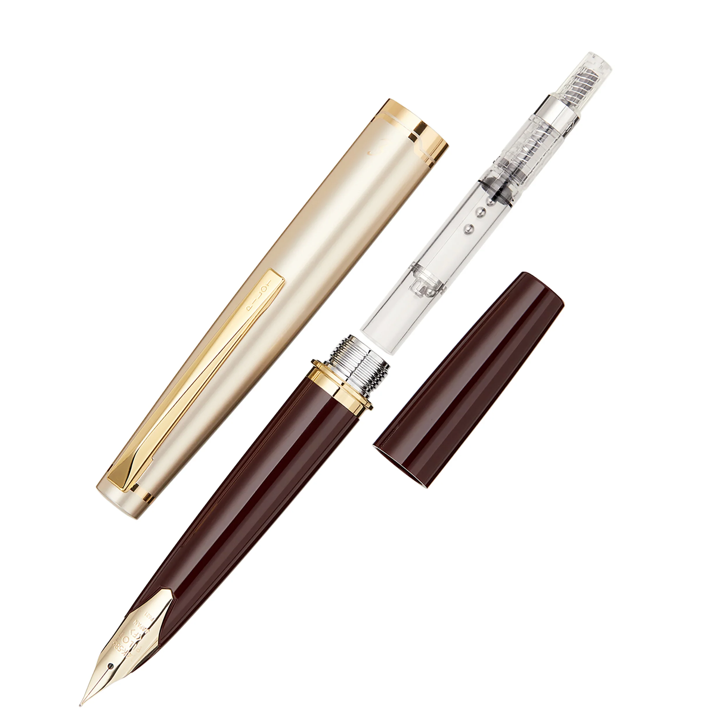 Pilot E95s Fountain Pen - Burgundy/Ivory - Image 3