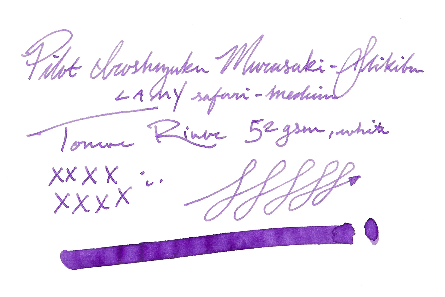 Pilot Iroshizuku Murasaki-shikibu - Ink Sample - Image 7