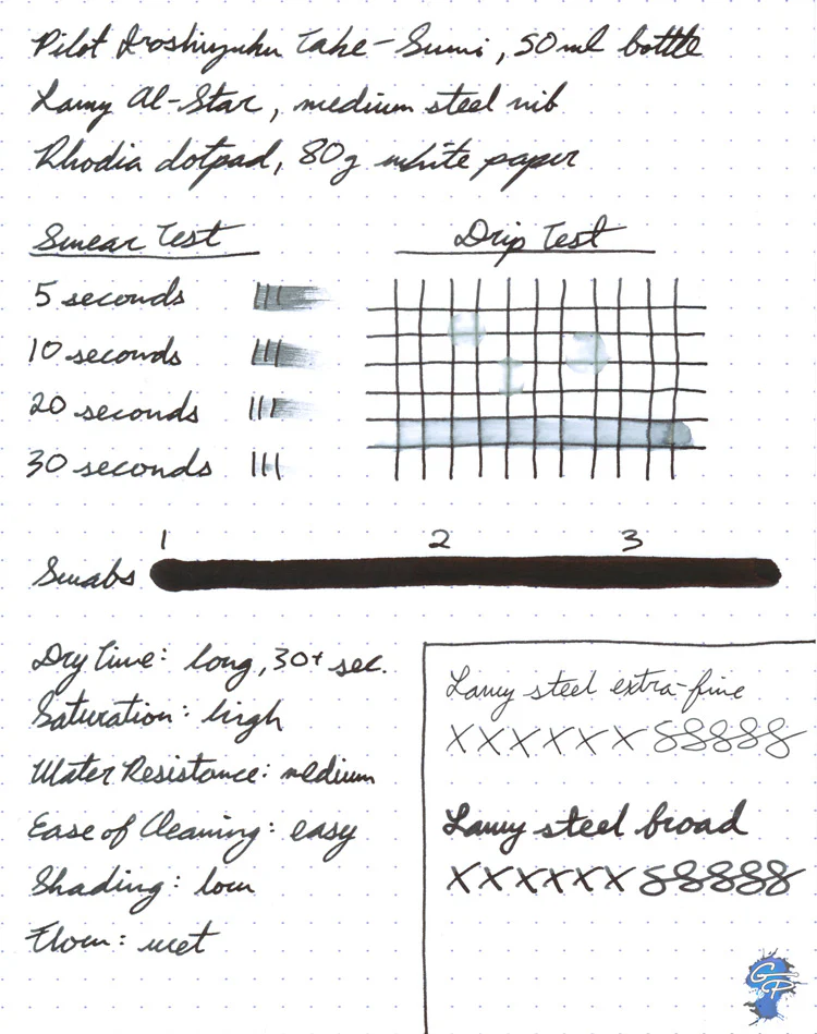 Pilot Iroshizuku Take-sumi - 50ml Bottled Ink - Image 6