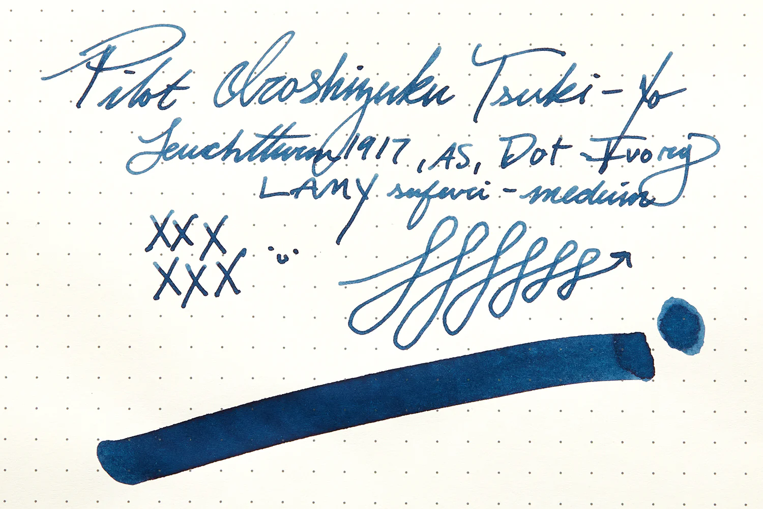 Pilot Iroshizuku Tsuki-yo - Ink Sample - Image 8
