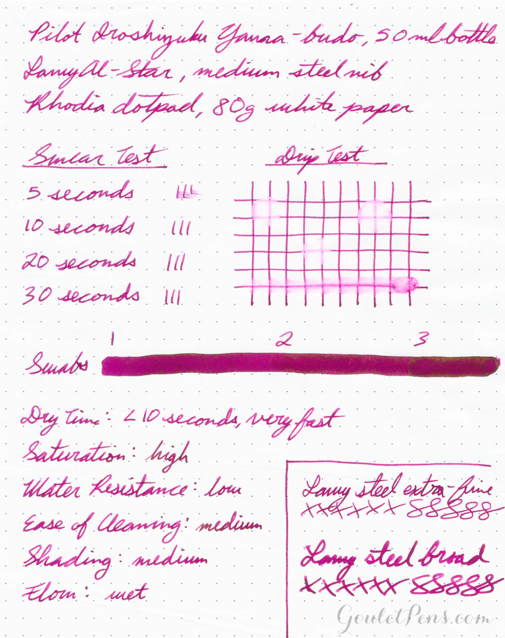 Pilot Iroshizuku Yama-budo - Ink Sample - Image 11