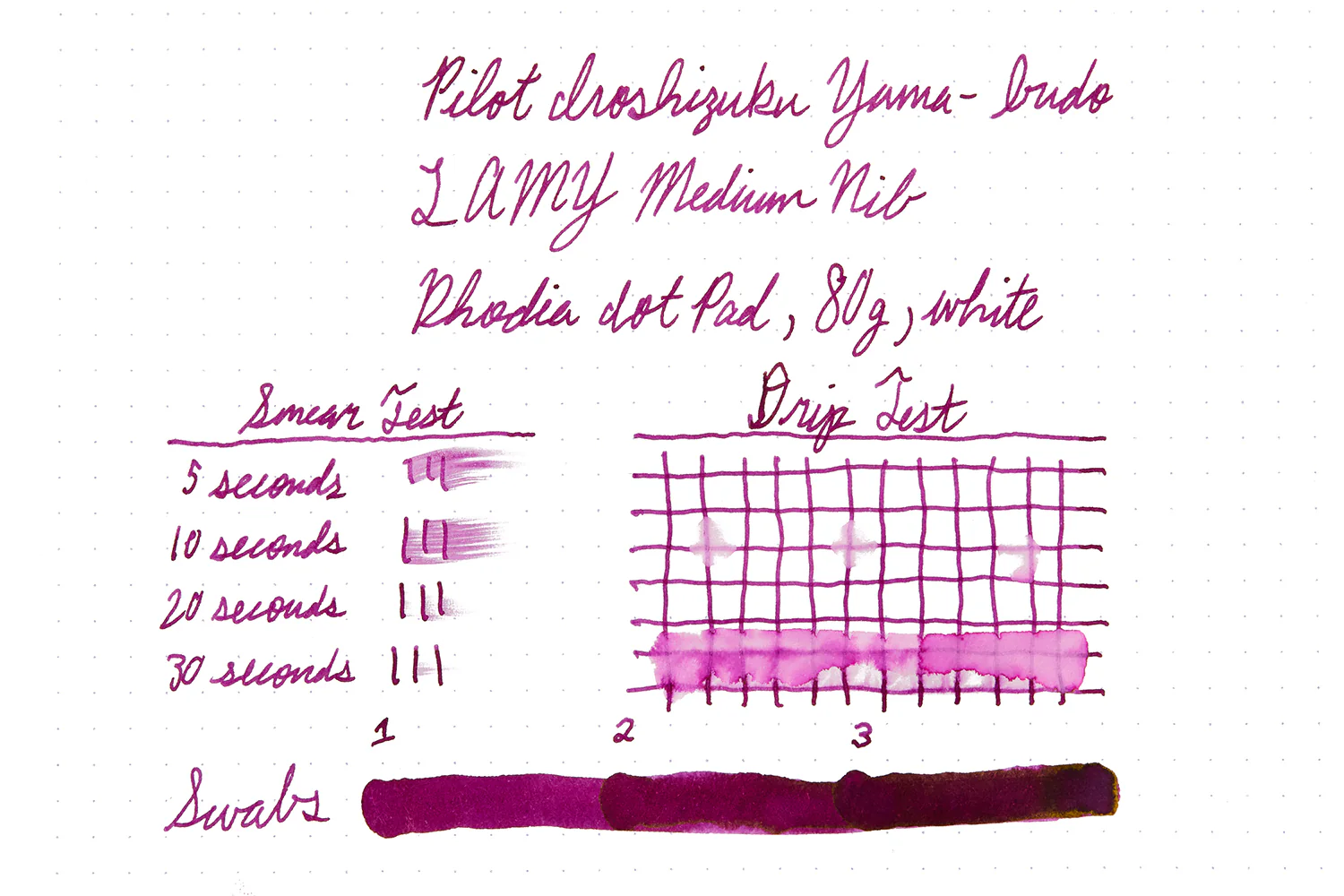 Pilot Iroshizuku Yama-budo - Ink Sample - Image 8