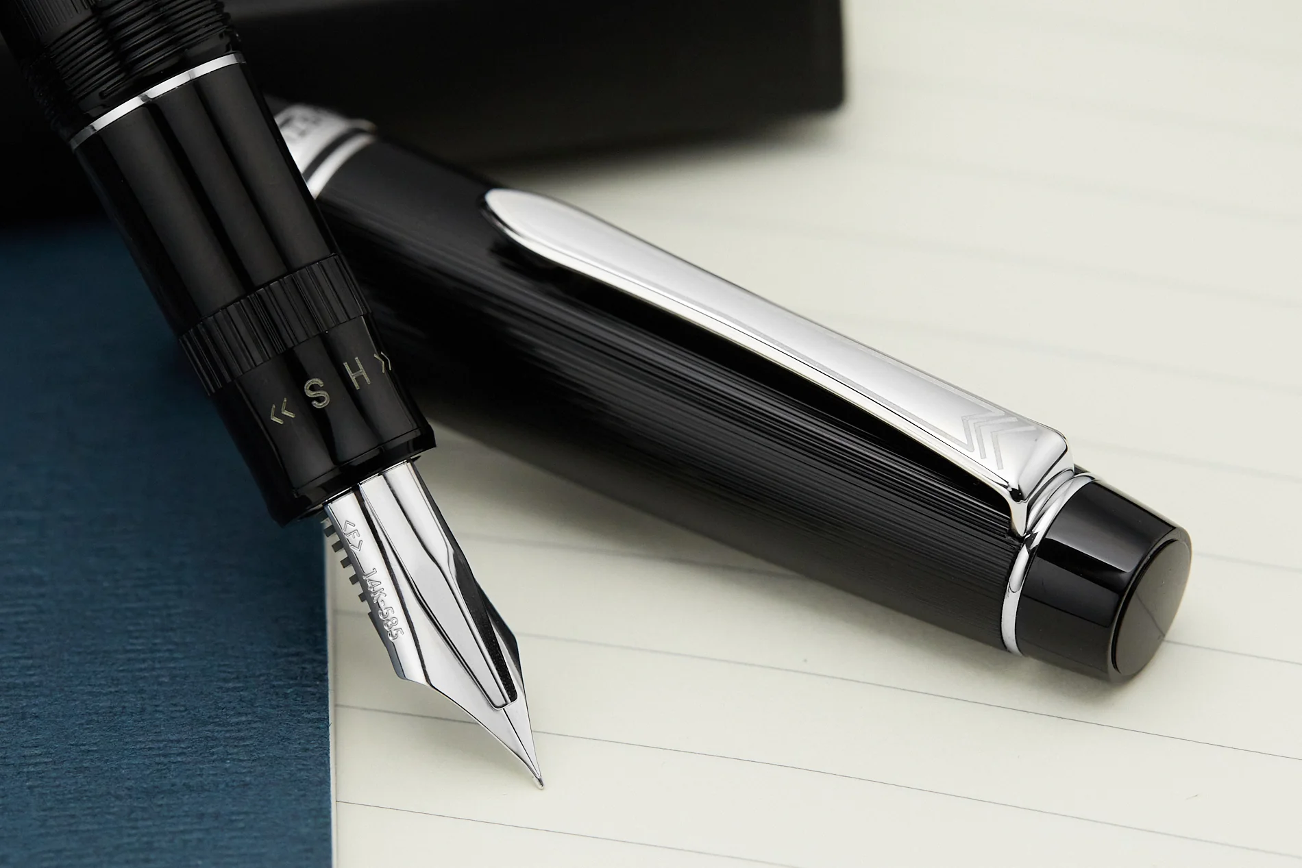 Pilot Justus 95 Fountain Pen - Black/Rhodium - Image 10