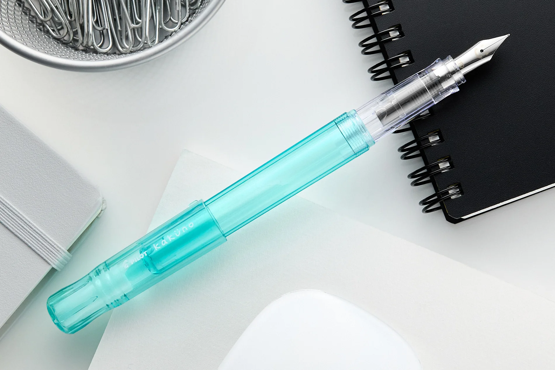 Pilot Kakuno Fountain Pen - Translucent Aqua - Image 9