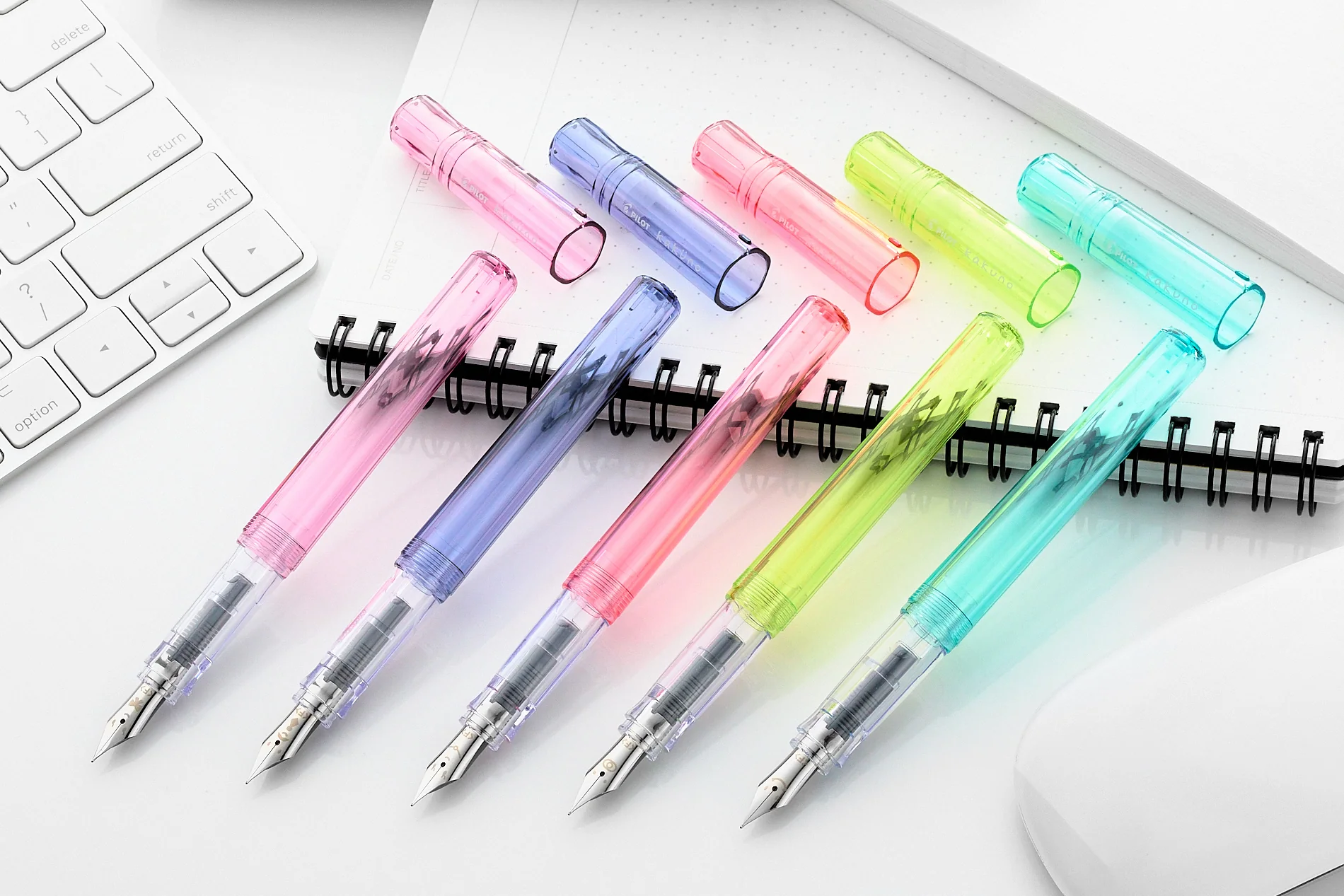 Pilot Kakuno Fountain Pen - Translucent Pink - Image 11