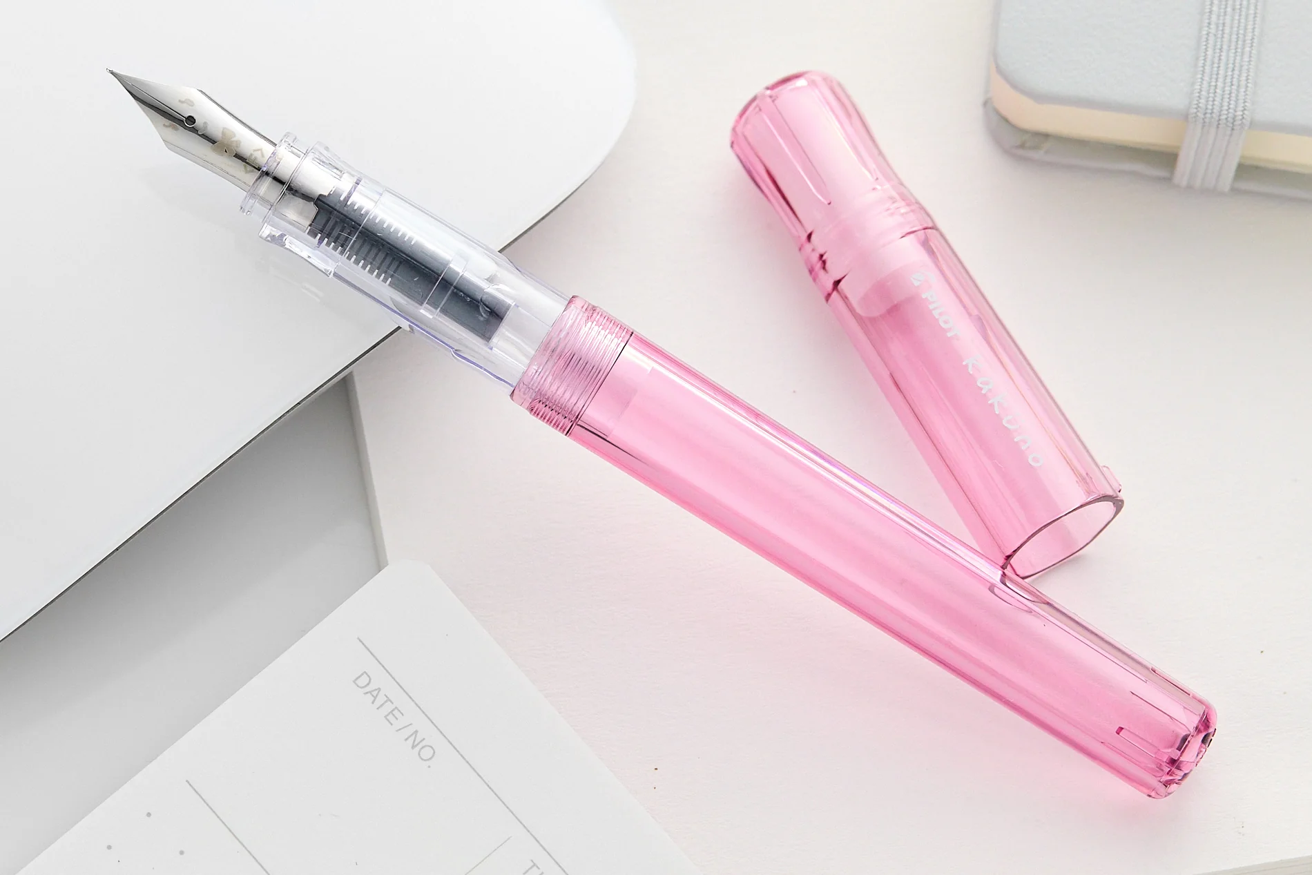 Pilot Kakuno Fountain Pen - Translucent Pink - Image 6