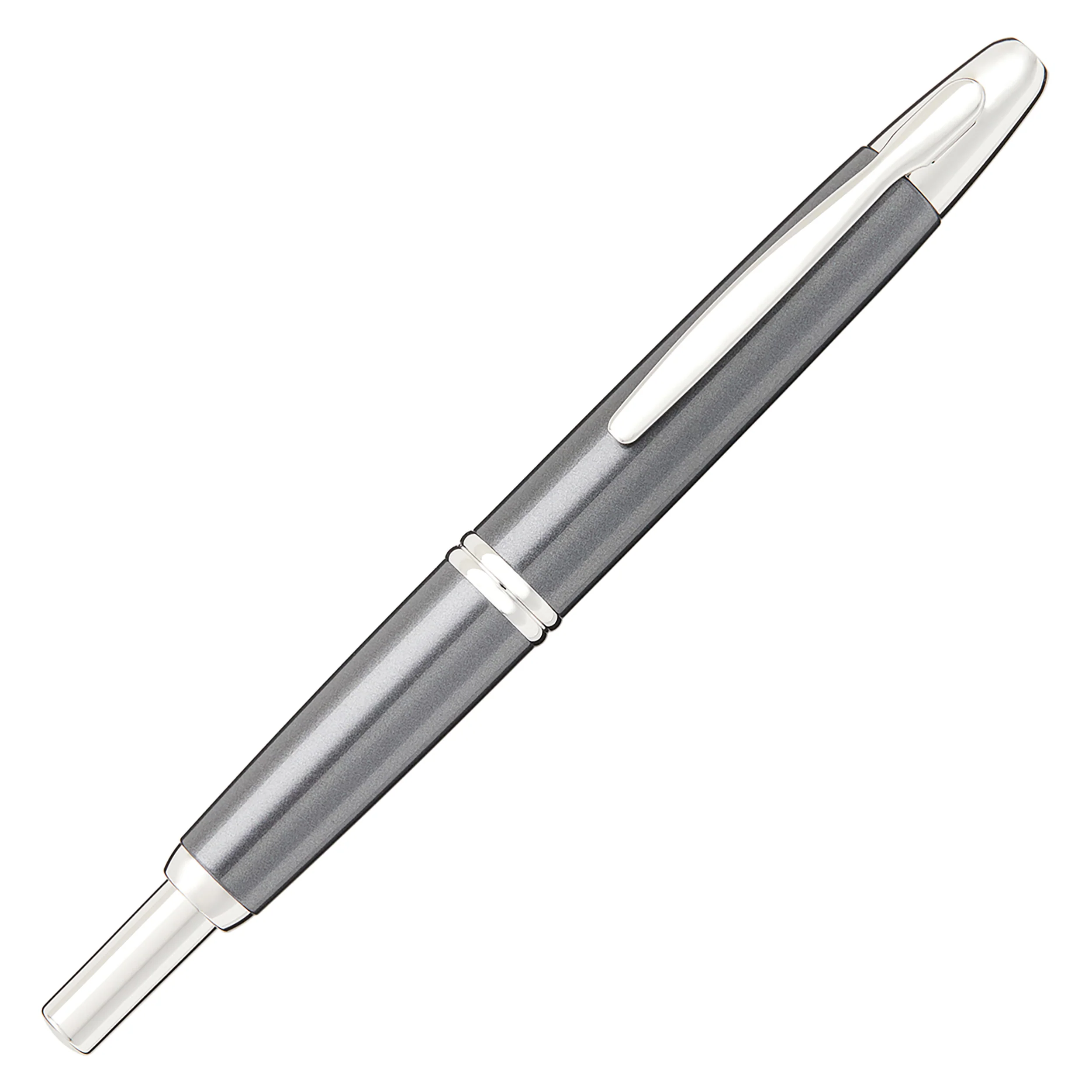 Pilot Vanishing Point Fountain Pen - Gun Metal/Rhodium - Image 2