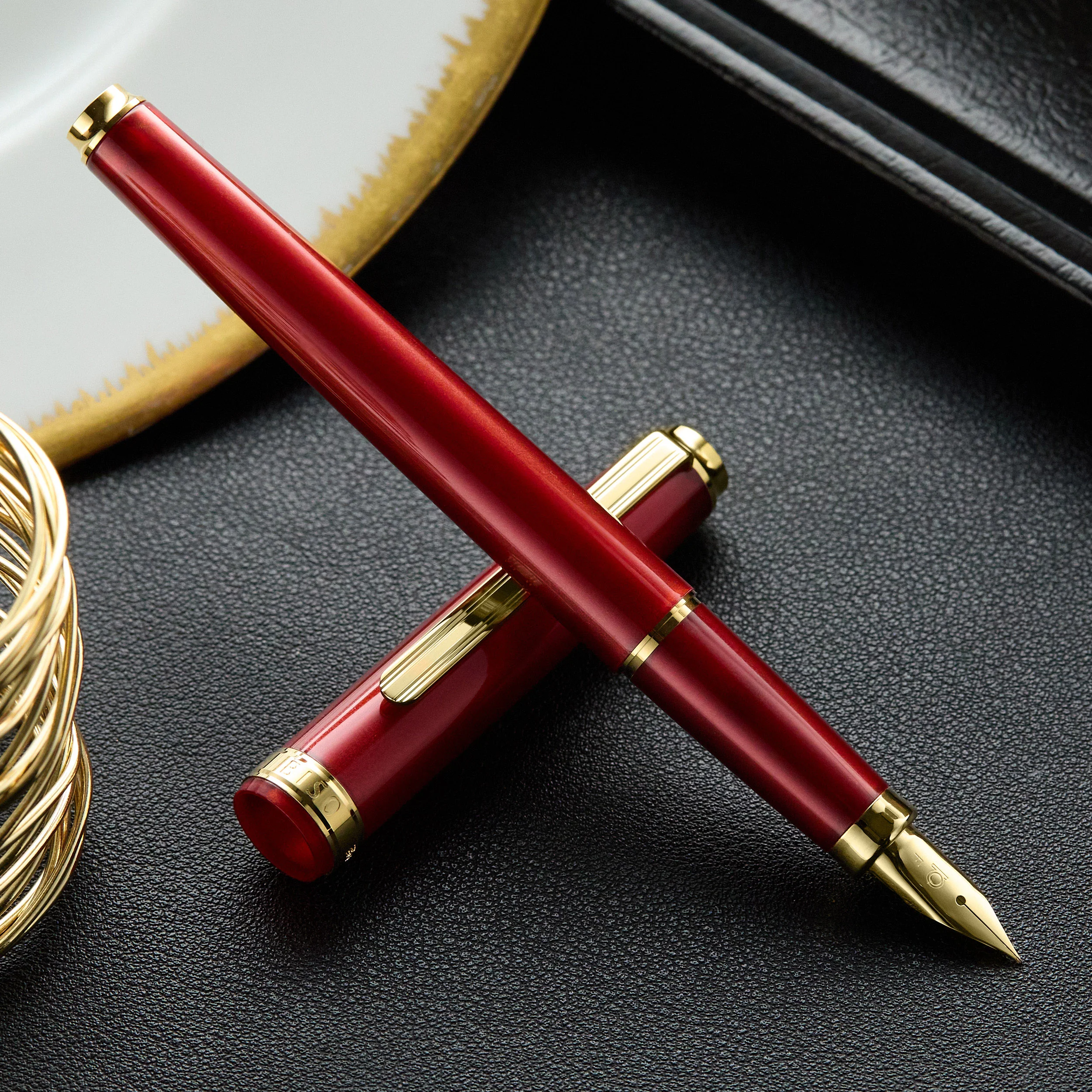 Platinum BISO Fountain Pen - Flame Red - Image 5