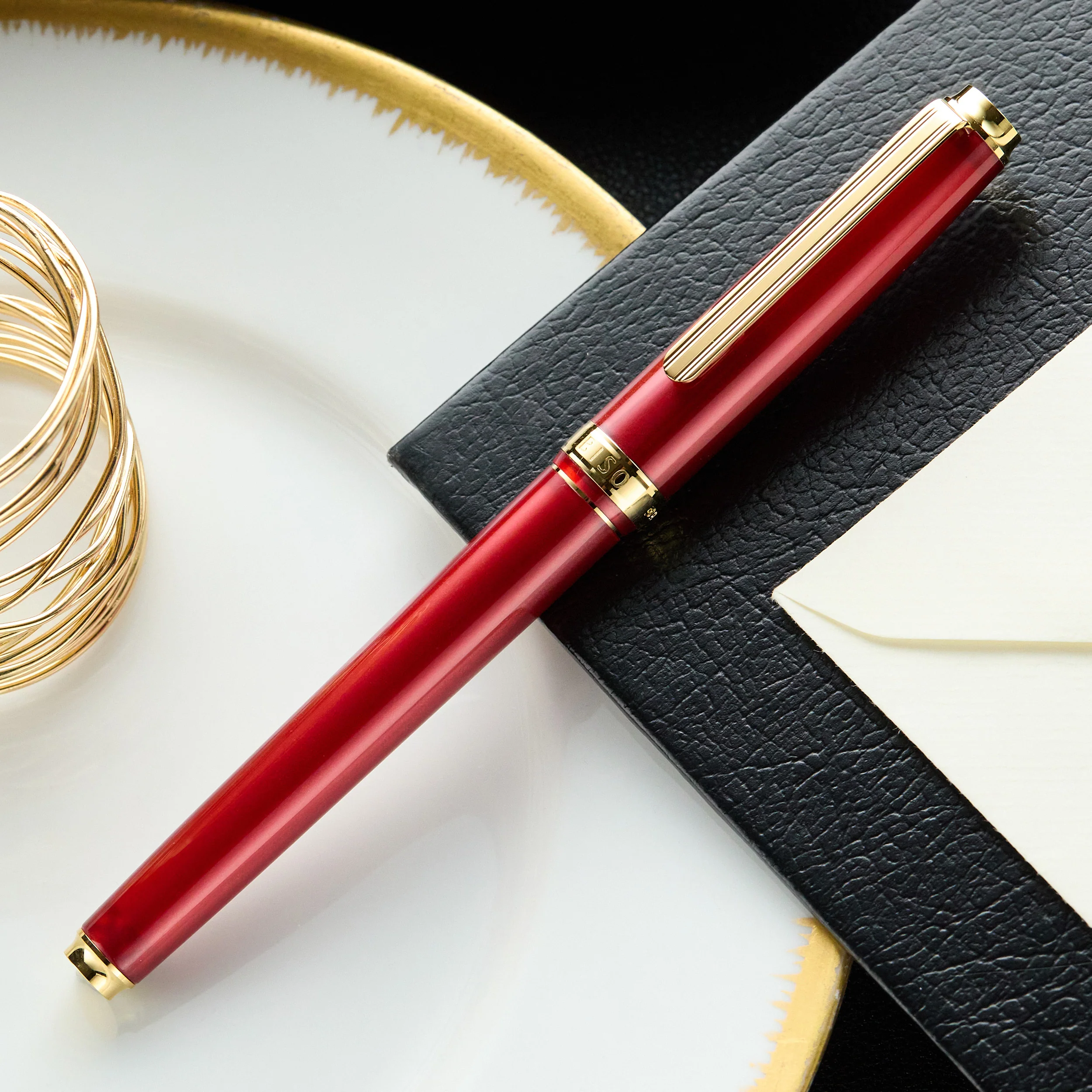Platinum BISO Fountain Pen - Flame Red - Image 7