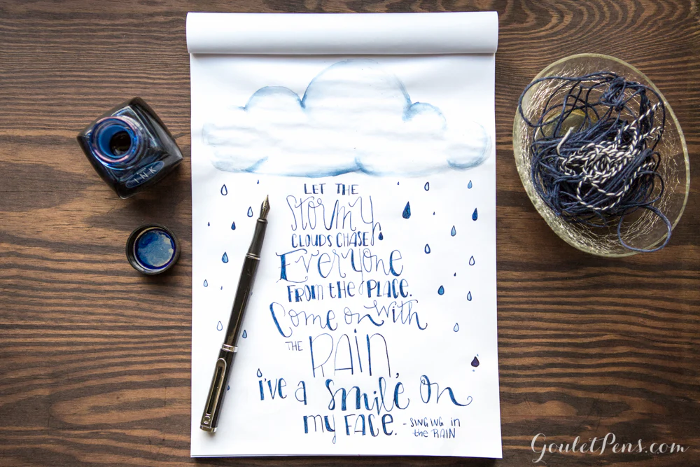 Platinum Blue-Black - 60ml Bottled Ink - Image 4