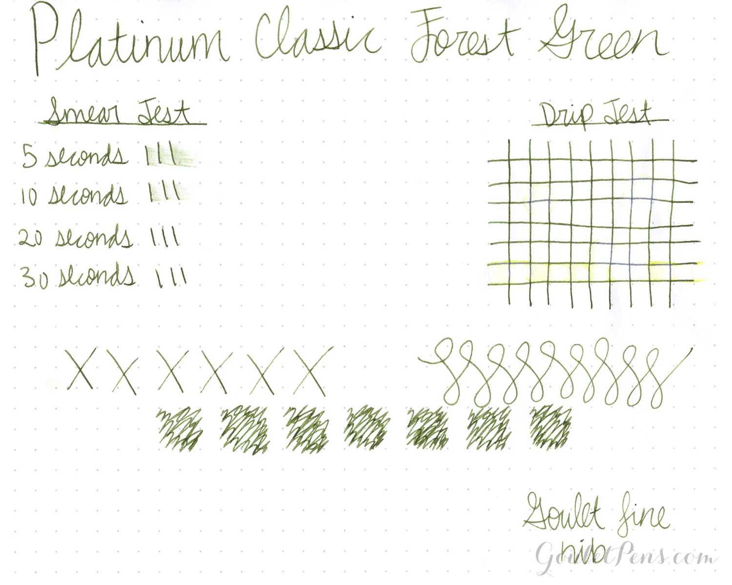 Platinum Classic Forest Black - Ink Sample - Image 7
