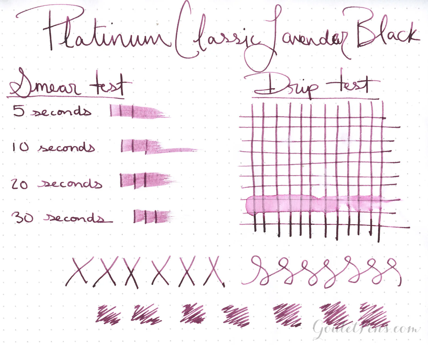 Platinum Classic Lavender Black - Ink Sample - Image 6
