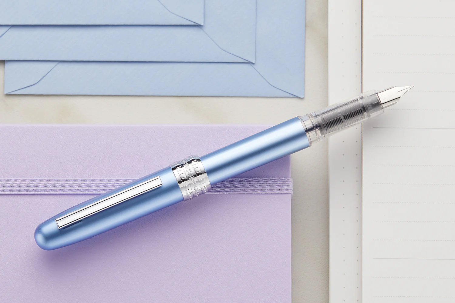Platinum Plaisir Fountain Pen - Frosty Blue - Image 6