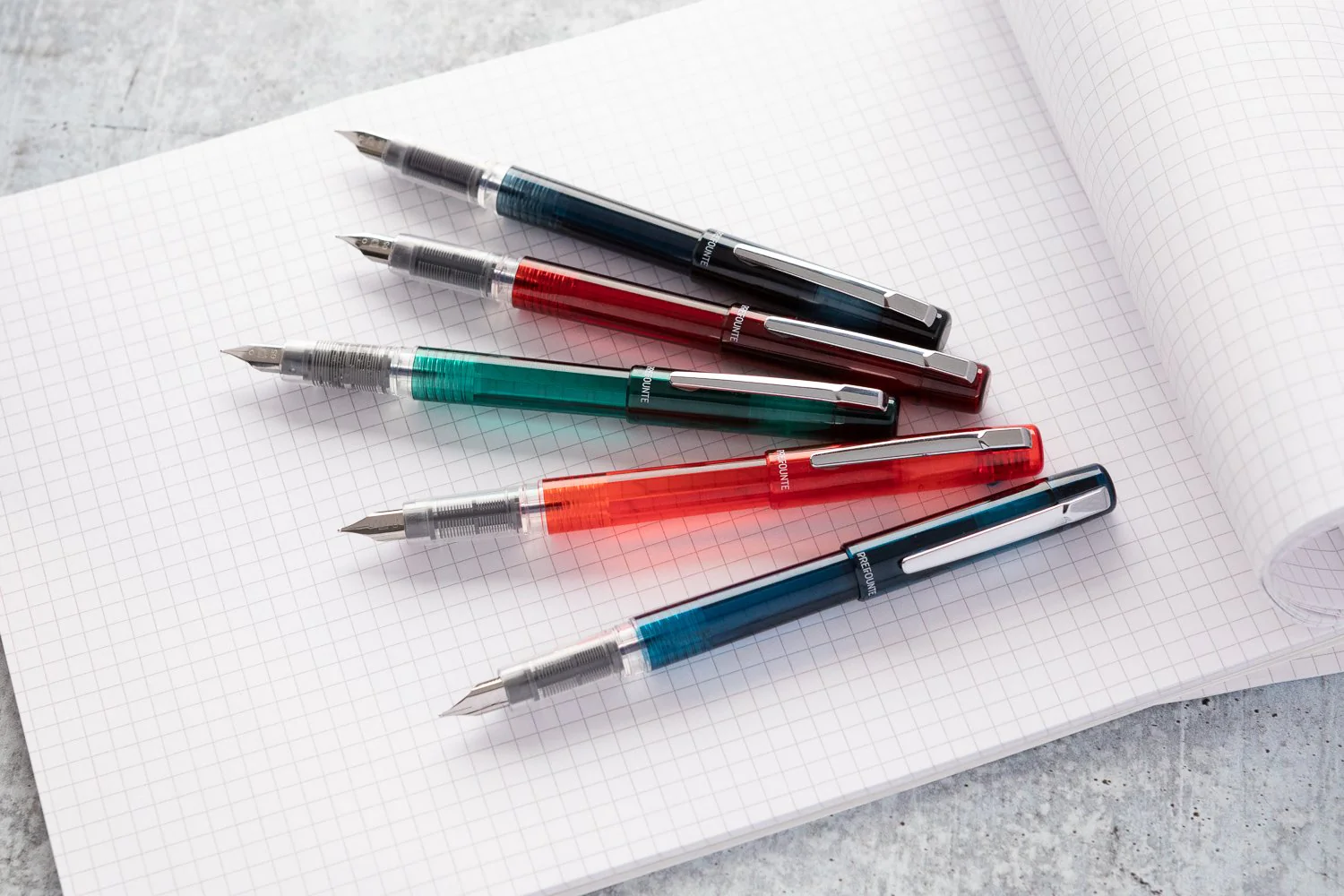 Platinum Prefounte Fountain Pen - Graphite Blue - Image 9