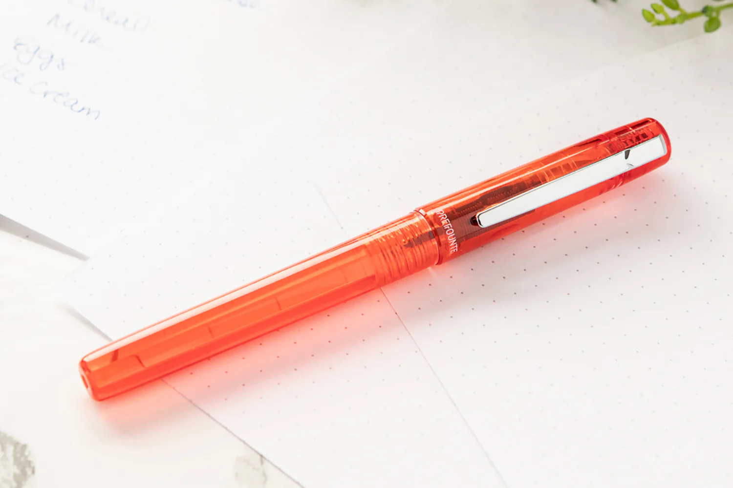 Platinum Prefounte Fountain Pen - Vermilion Orange - Image 8