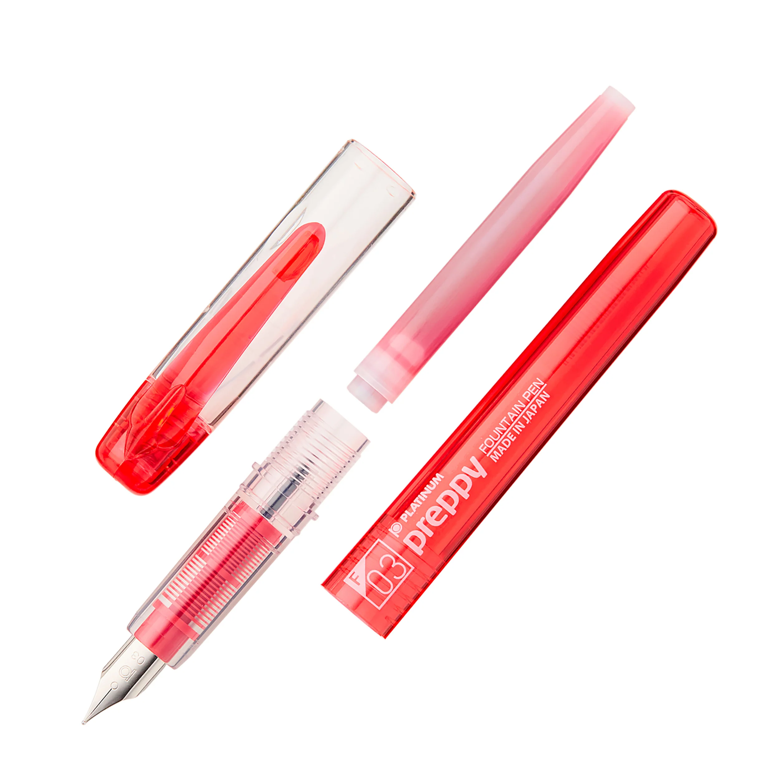 Platinum Preppy Fountain Pen - Red - Image 3