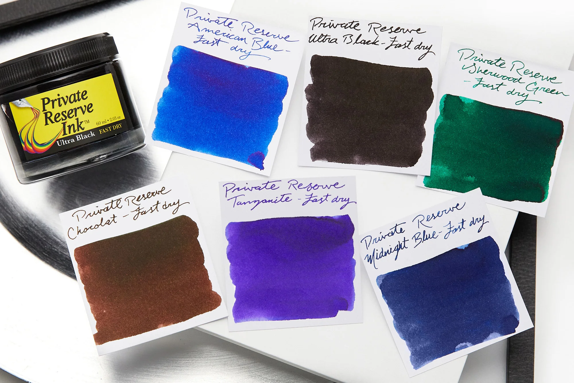 Private Reserve Sherwood Green Fast Dry - 60ml Bottled Ink - Image 2