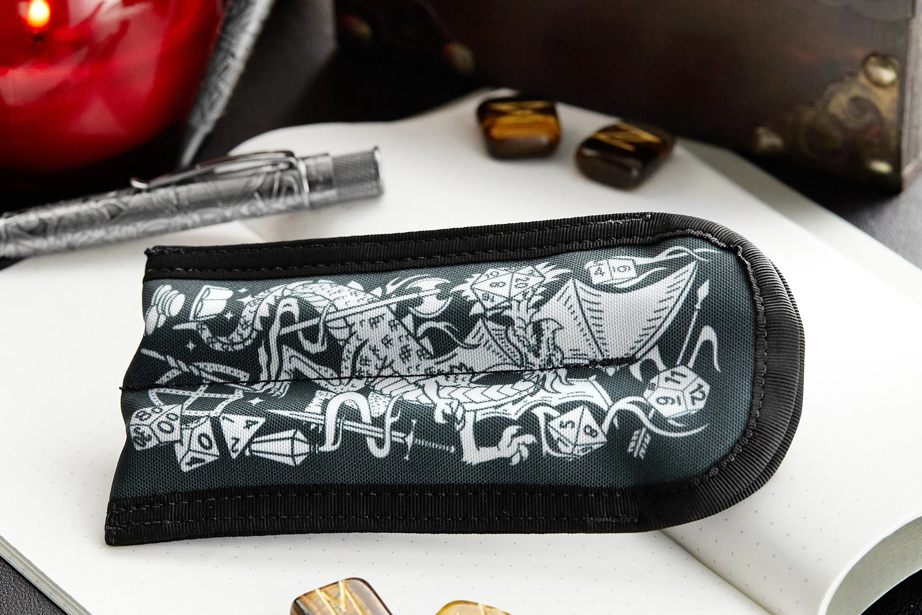 Retro 51 x Rickshaw Bagworks 2 Pen Coozy - Fire & Dice - Image 5