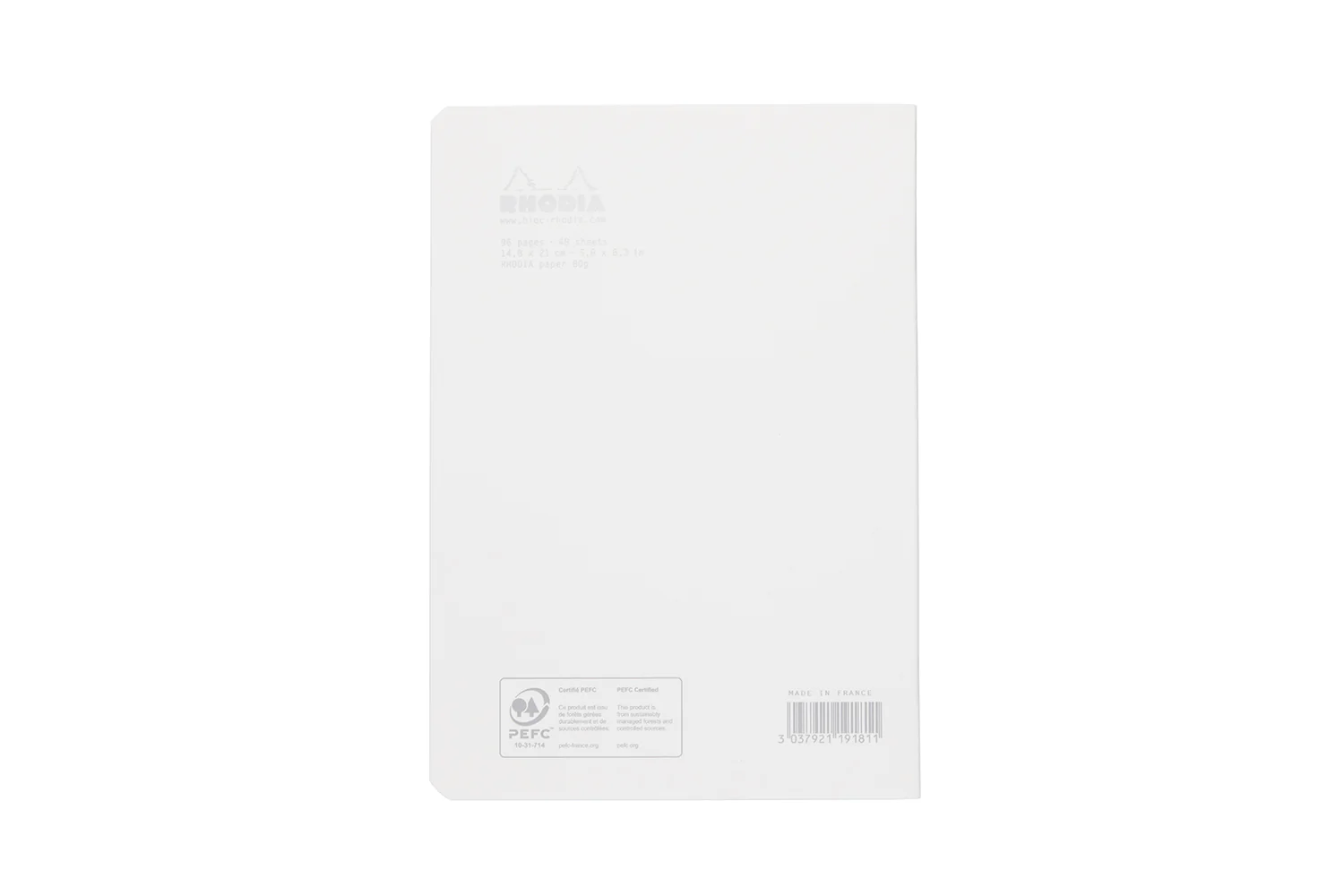 Rhodia Classic Side Staplebound A5 Notebook - Ice White, Graph - Image 10