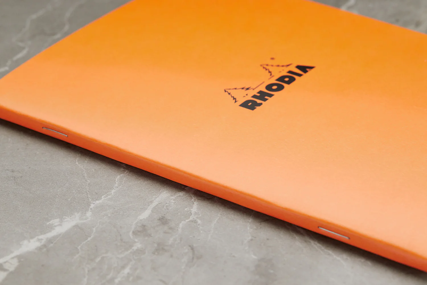 Rhodia Classic Side Staplebound A5 Notebook - Orange, Lined - Image 6
