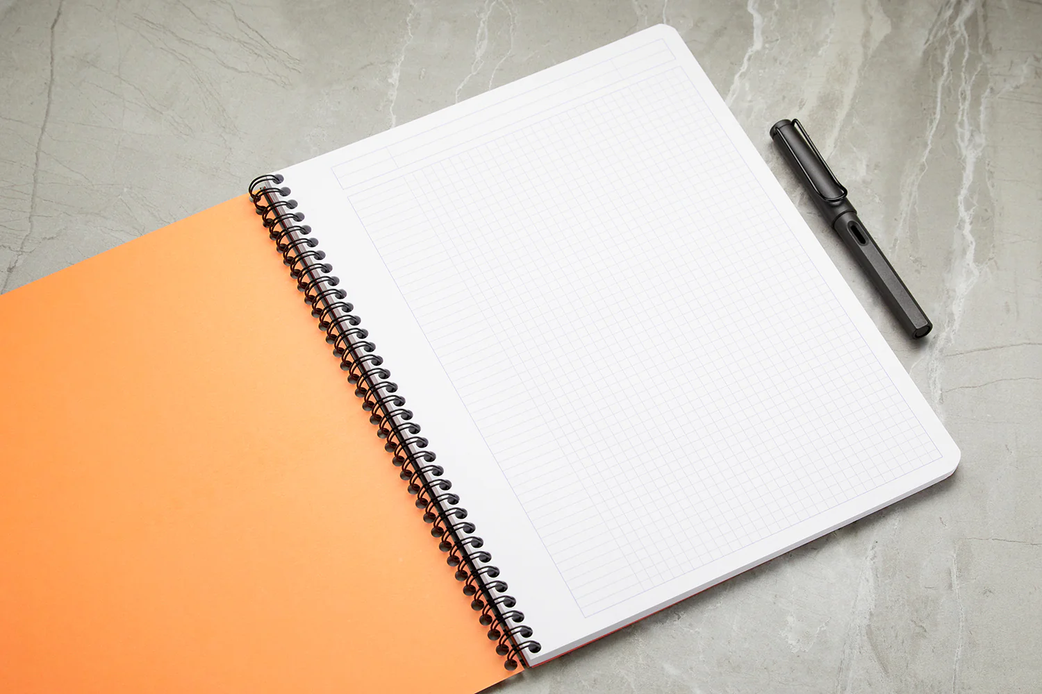 Rhodia Classic Wirebound Notebook - Orange, Graph (8.86 x 11.69) - Image 5