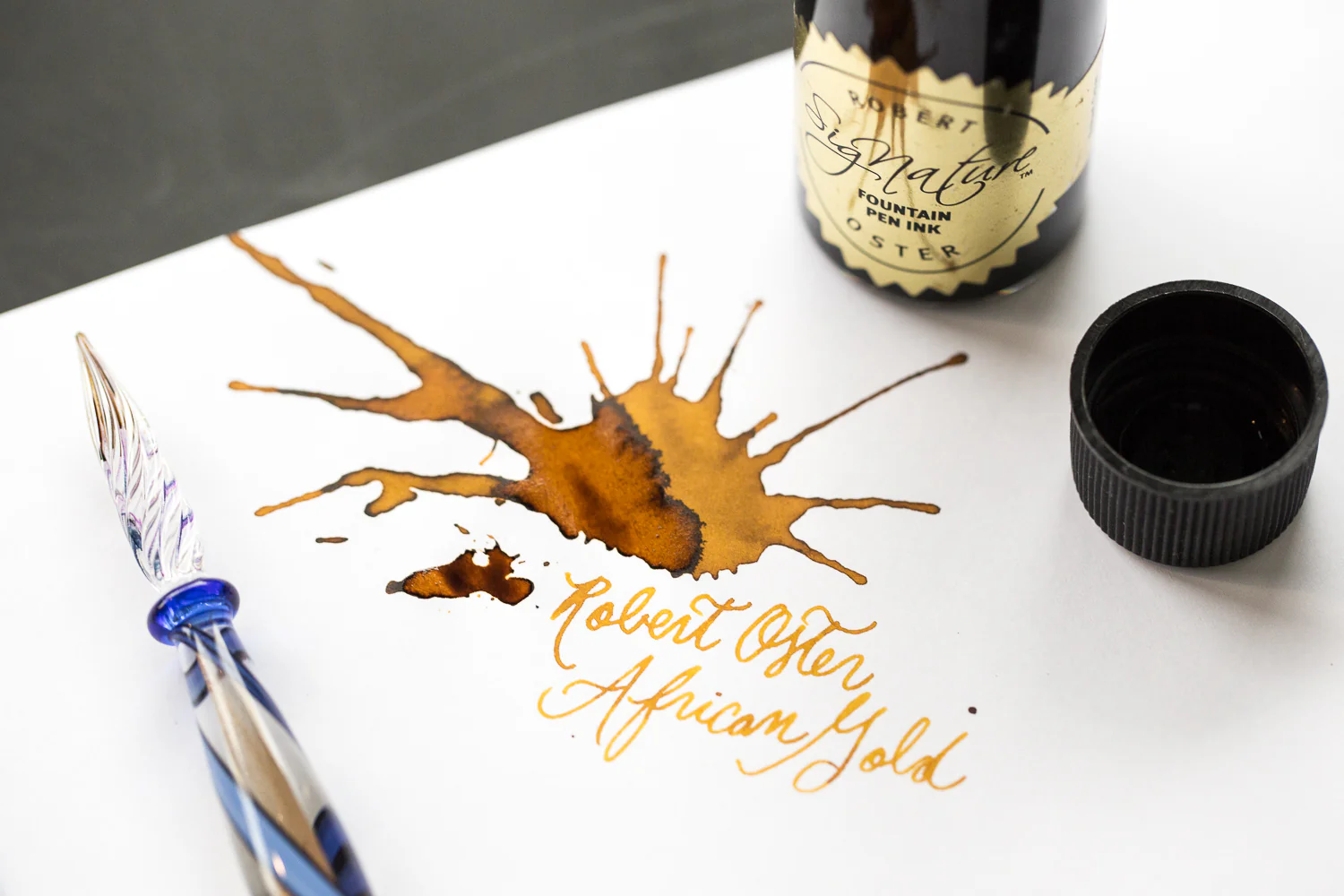 Robert Oster African Gold - 50ml Bottled Ink - Image 3