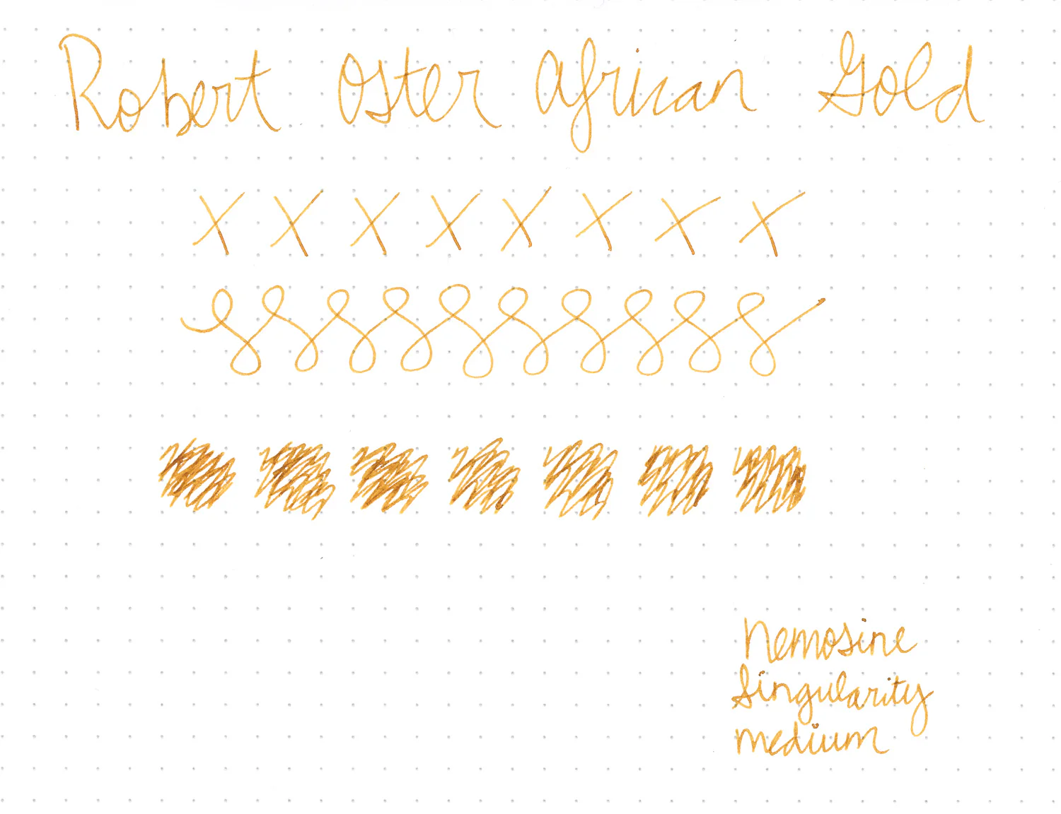 Robert Oster African Gold - 50ml Bottled Ink - Image 4