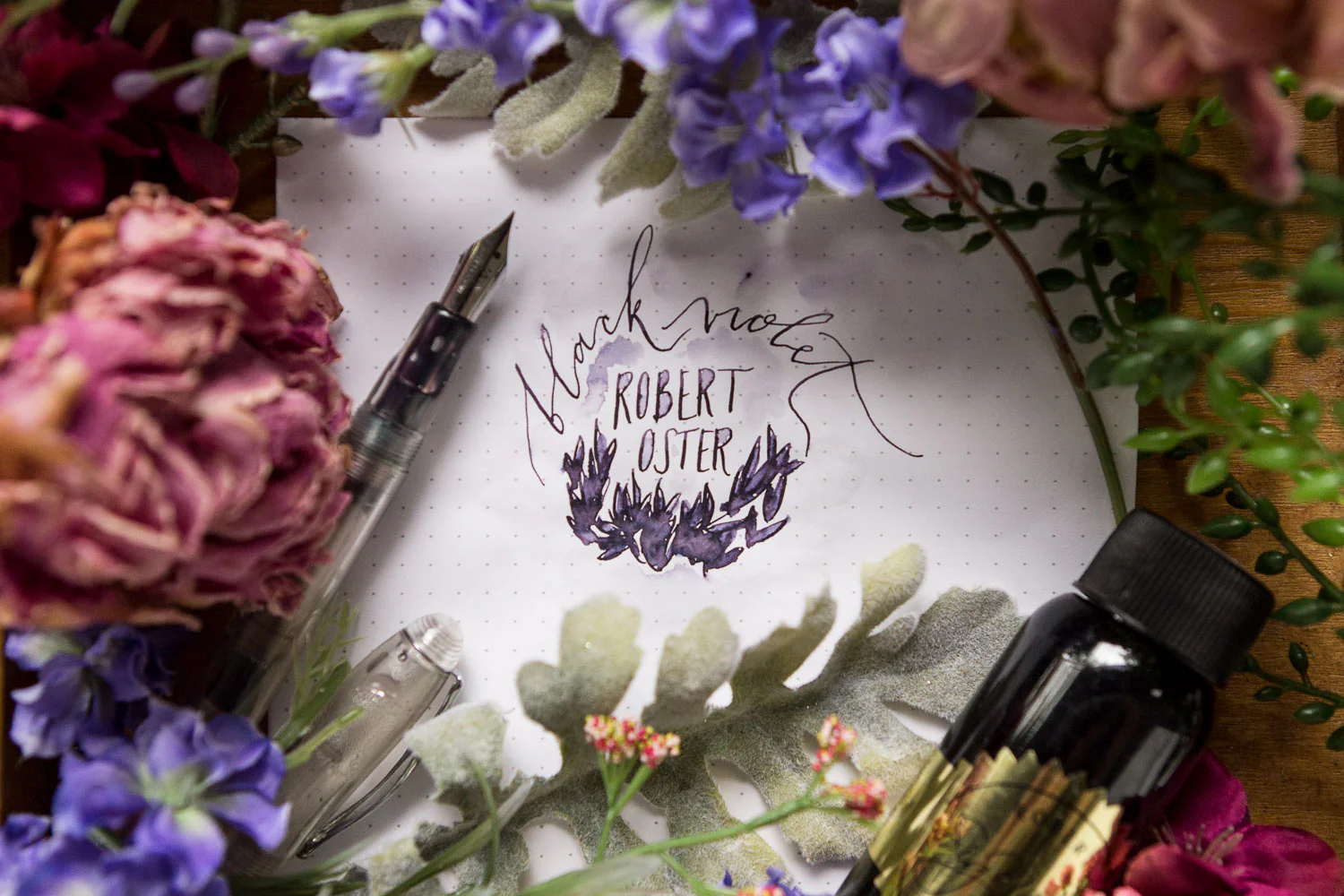 Robert Oster Black Violet - 50ml Bottled Ink - Image 4